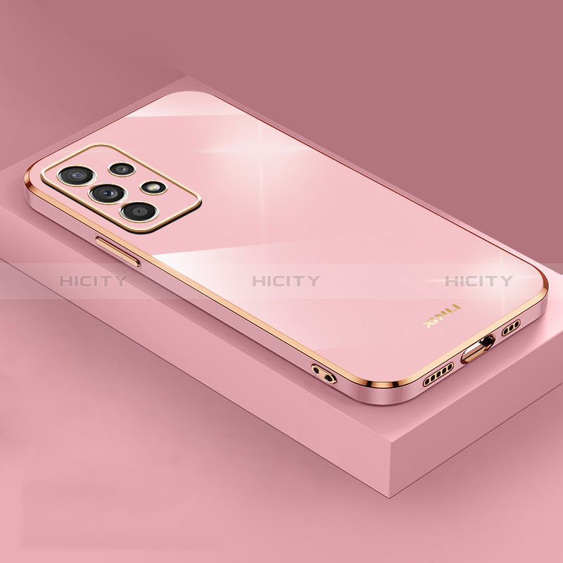 Ultra-thin Silicone Gel Soft Case Cover XL4 for Samsung Galaxy A73 5G Rose Gold