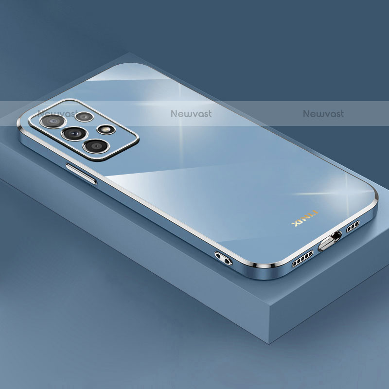 Ultra-thin Silicone Gel Soft Case Cover XL4 for Samsung Galaxy M32 5G Blue