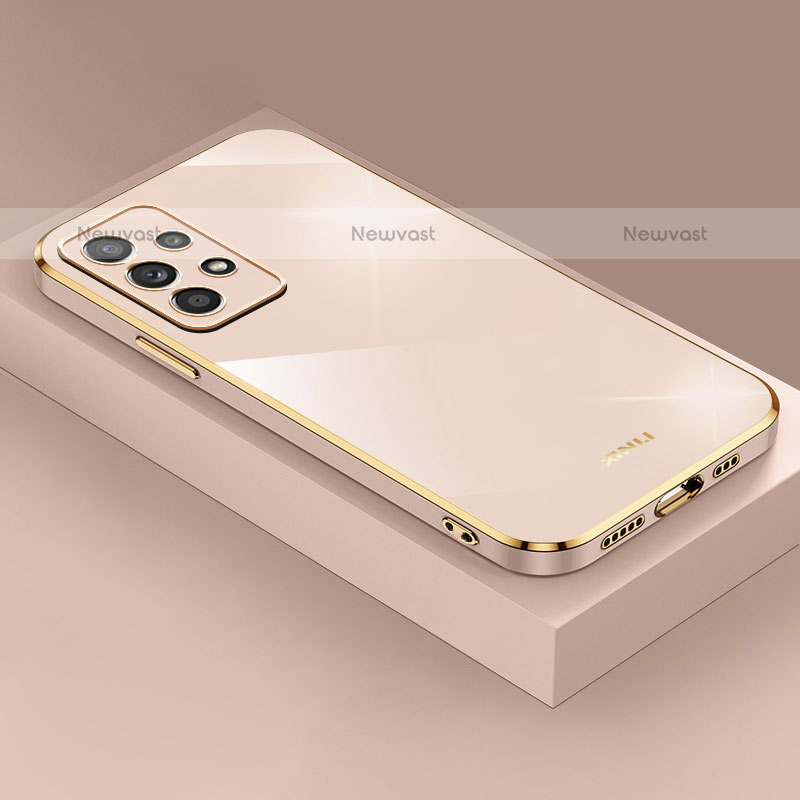 Ultra-thin Silicone Gel Soft Case Cover XL4 for Samsung Galaxy M32 5G Gold