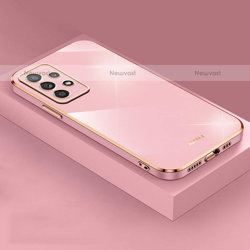 Ultra-thin Silicone Gel Soft Case Cover XL4 for Samsung Galaxy M32 5G Rose Gold