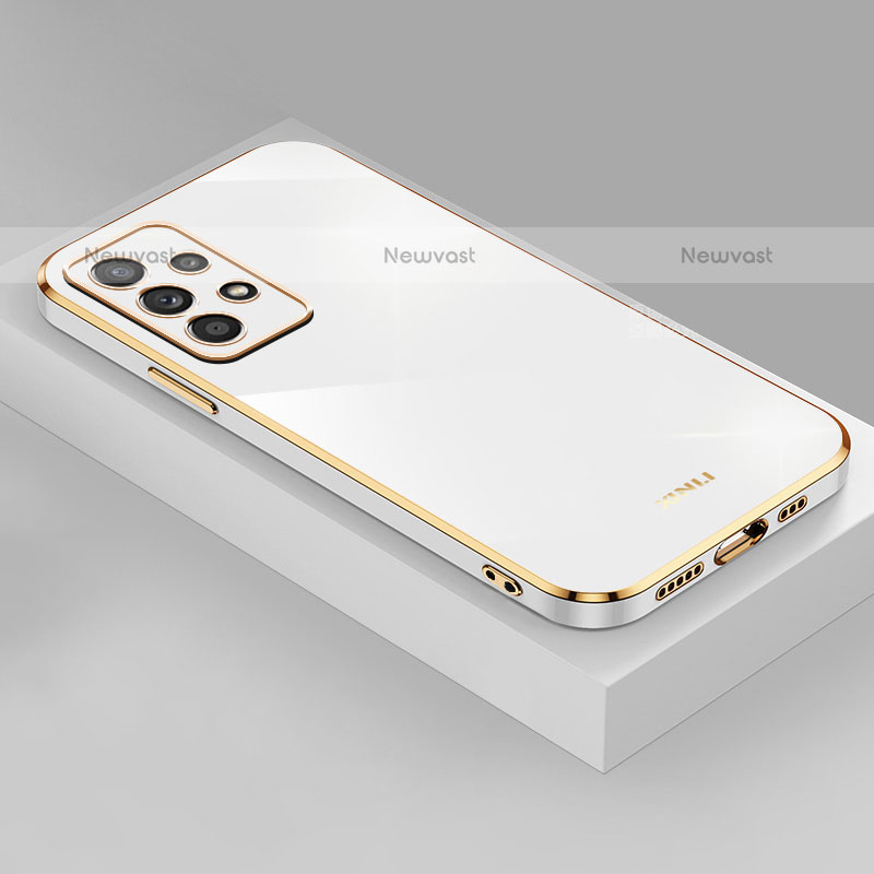 Ultra-thin Silicone Gel Soft Case Cover XL4 for Samsung Galaxy M32 5G White
