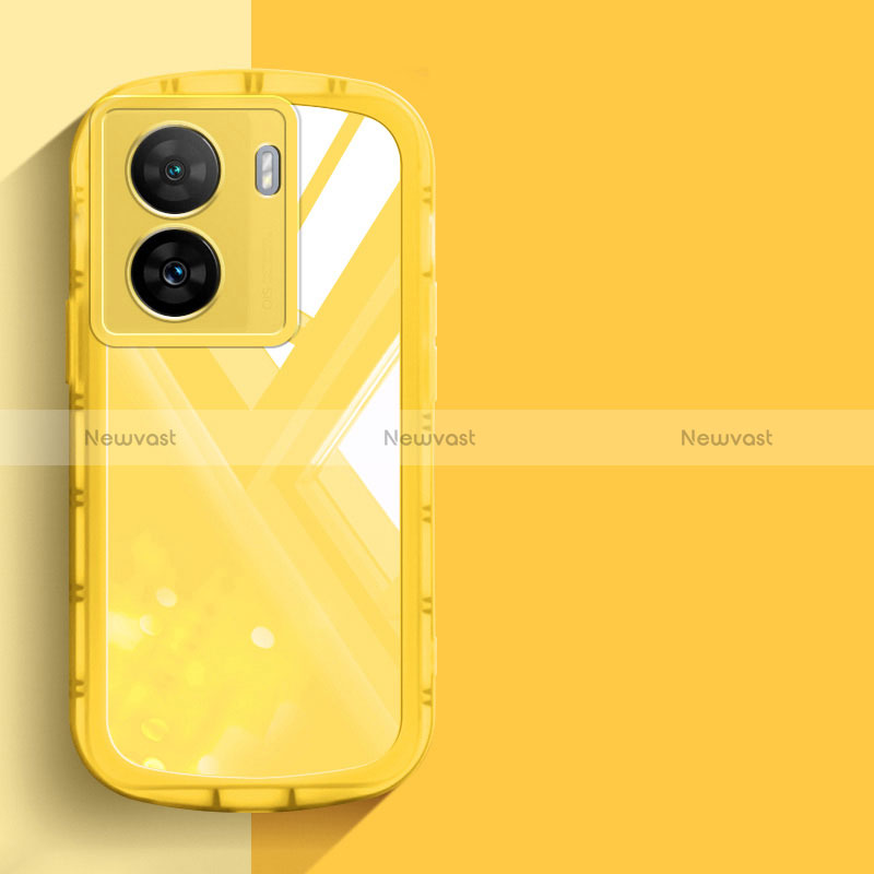 Ultra-thin Silicone Gel Soft Case Cover YK1 for Vivo iQOO Z7 5G Yellow