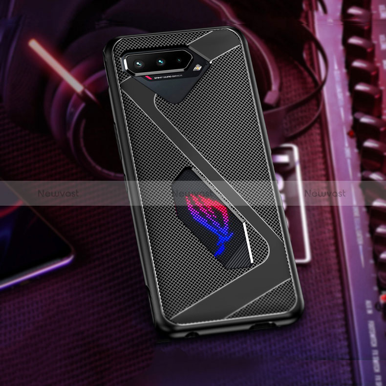 Ultra-thin Silicone Gel Soft Case Cover ZJ1 for Asus ROG Phone 5 Pro Black