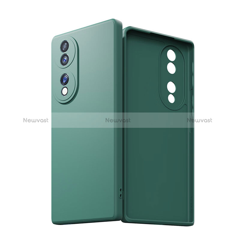 Ultra-thin Silicone Gel Soft Case for Huawei Honor 70 5G Green