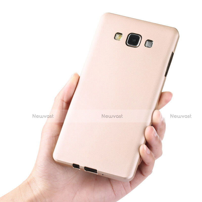 Ultra-thin Silicone Gel Soft Case for Samsung Galaxy A7 Duos SM-A700F A700FD Gold