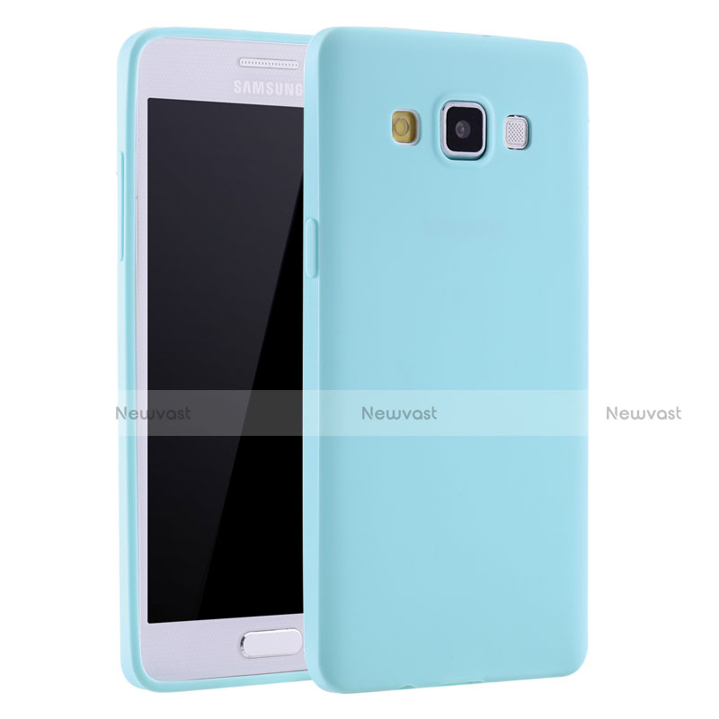 Ultra-thin Silicone Gel Soft Case S01 for Samsung Galaxy A7 Duos SM-A700F A700FD Sky Blue