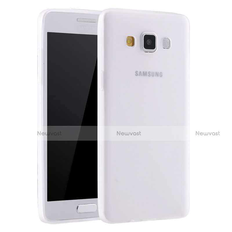 Ultra-thin Silicone Gel Soft Case S01 for Samsung Galaxy A7 Duos SM-A700F A700FD White