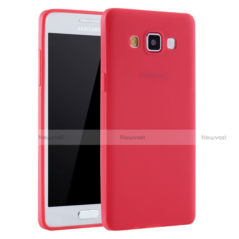 Ultra-thin Silicone Gel Soft Case S01 for Samsung Galaxy A7 SM-A700 Red