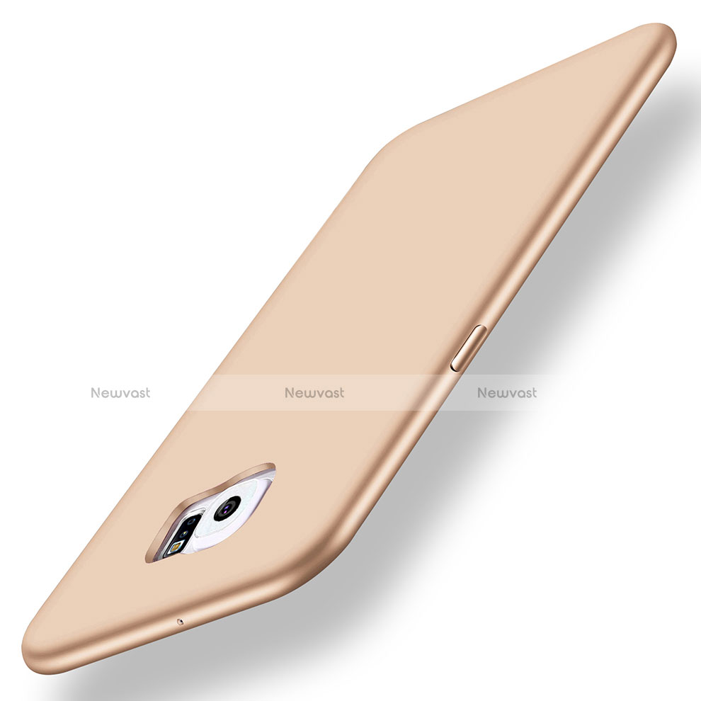 Ultra-thin Silicone Gel Soft Case S01 for Samsung Galaxy S6 Edge+ Plus SM-G928F Gold