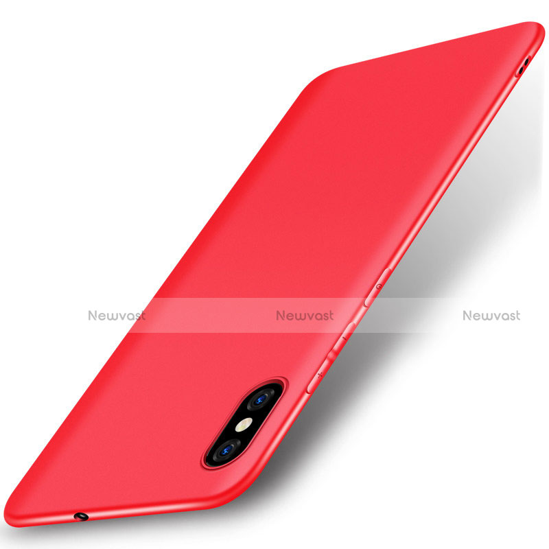 Ultra-thin Silicone Gel Soft Case S01 for Xiaomi Mi 8 Pro Global Version Red