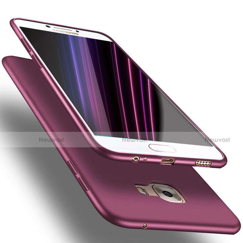 Ultra-thin Silicone Gel Soft Case S02 for Samsung Galaxy C5 SM-C5000 Purple