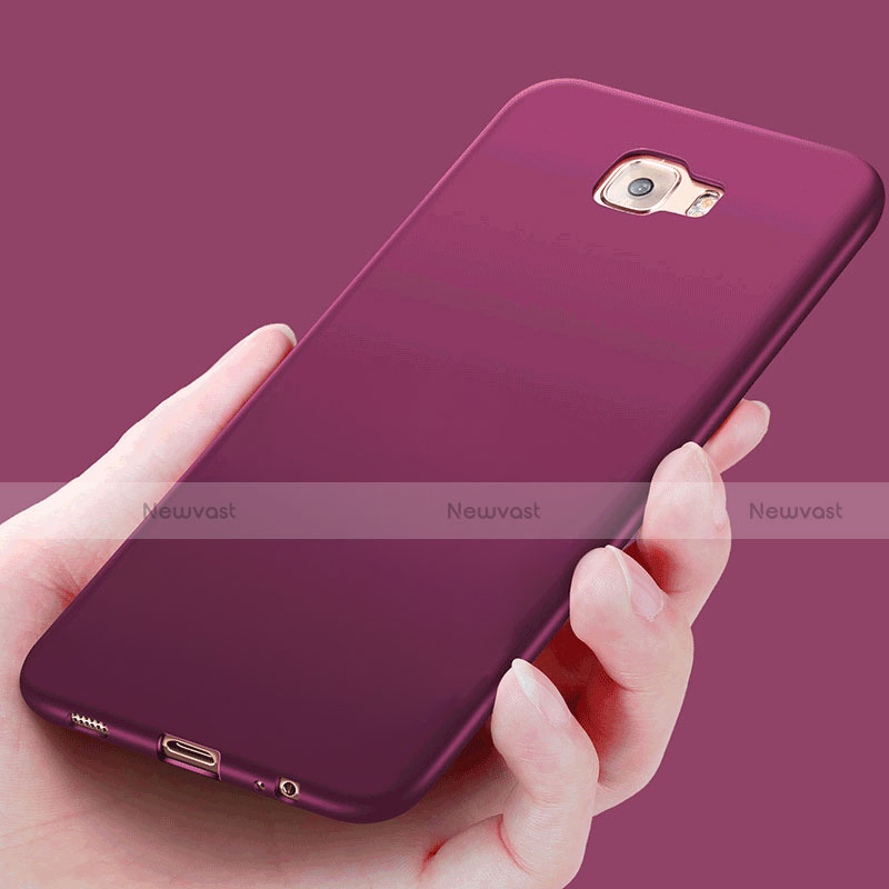 Ultra-thin Silicone Gel Soft Case S02 for Samsung Galaxy C5 SM-C5000 Purple