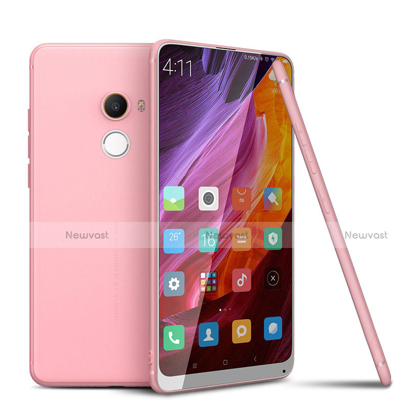 Ultra-thin Silicone Gel Soft Case S02 for Xiaomi Mi Mix 2 Pink