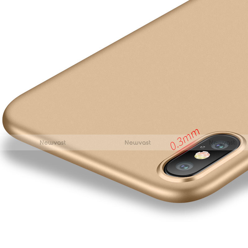 Ultra-thin Silicone Gel Soft Case S14 for Apple iPhone X Gold