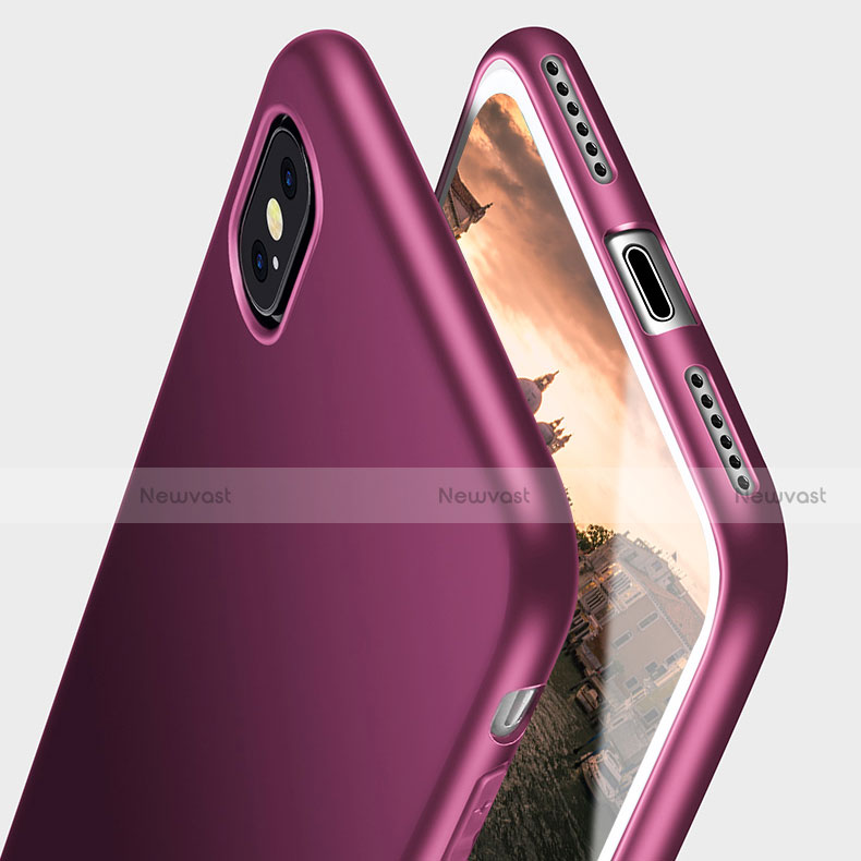 Ultra-thin Silicone Gel Soft Case S15 for Apple iPhone Xs Purple