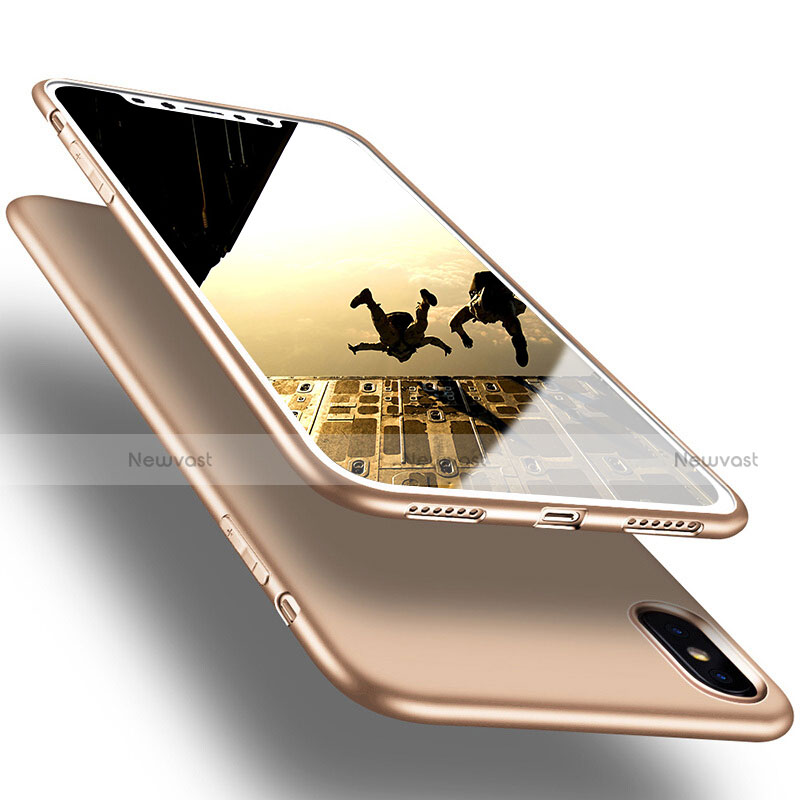 Ultra-thin Silicone Gel Soft Case S16 for Apple iPhone X Gold