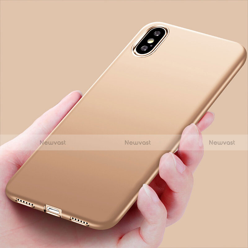 Ultra-thin Silicone Gel Soft Case S16 for Apple iPhone X Gold