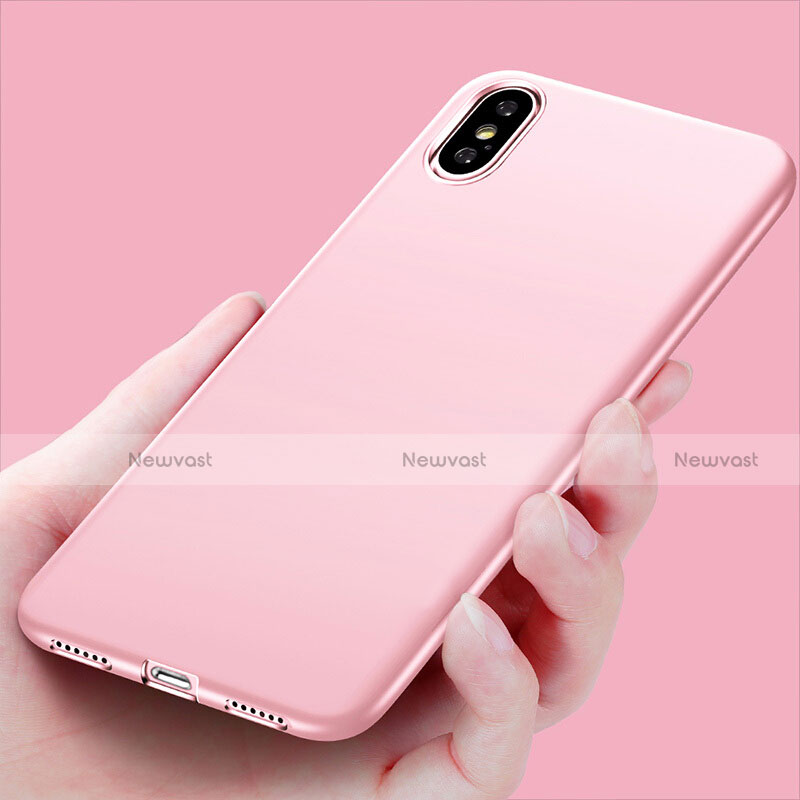 Ultra-thin Silicone Gel Soft Case S16 for Apple iPhone X Pink