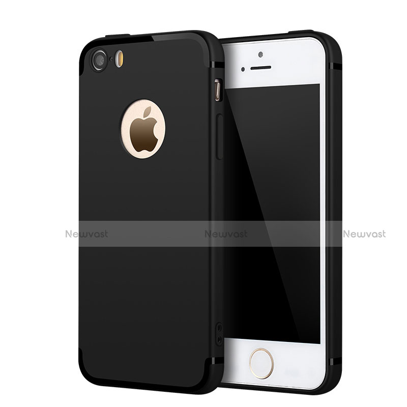 Ultra-thin Silicone Gel Soft Case U01 for Apple iPhone 5S Black