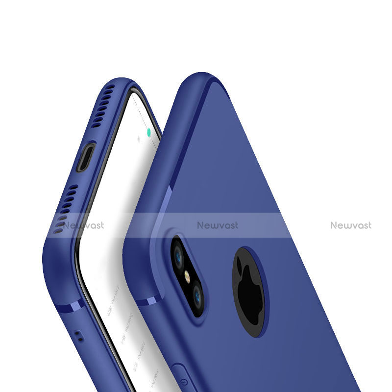 Ultra-thin Silicone Gel Soft Case V01 for Apple iPhone Xs Blue