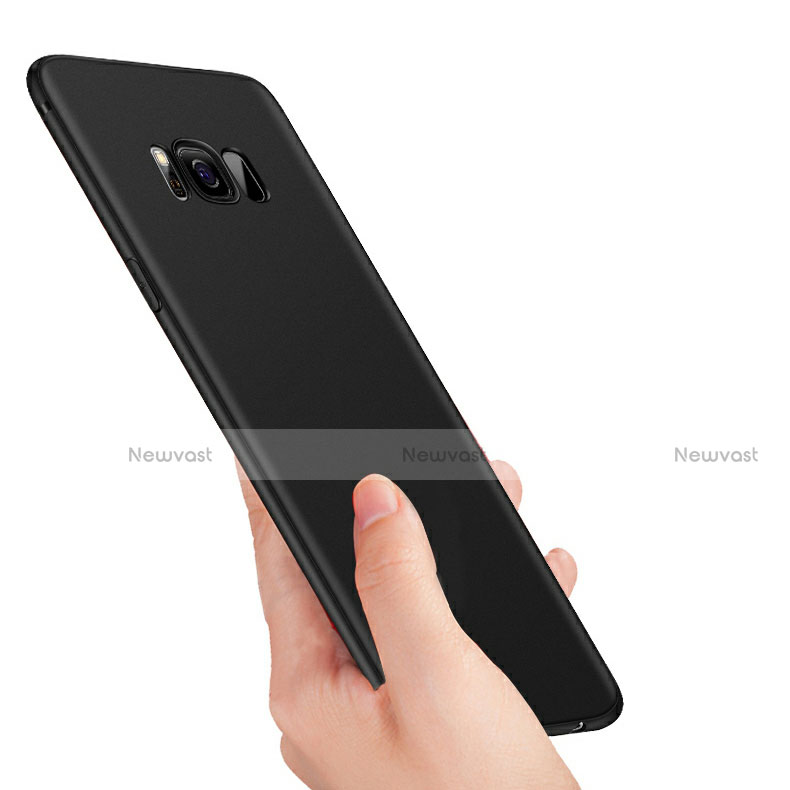 Ultra-thin Silicone Gel Soft Case with Finger Ring Stand A03 for Samsung Galaxy S8 Plus Black