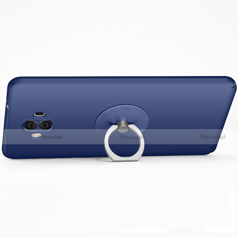 Ultra-thin Silicone Gel Soft Case with Finger Ring Stand for Huawei Mate 10 Blue