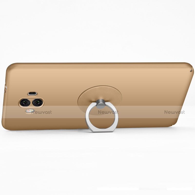 Ultra-thin Silicone Gel Soft Case with Finger Ring Stand for Huawei Mate 10 Gold