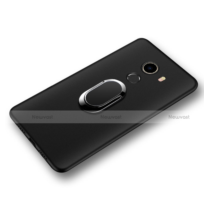 Ultra-thin Silicone Gel Soft Case with Finger Ring Stand for Xiaomi Mi Mix Evo Black