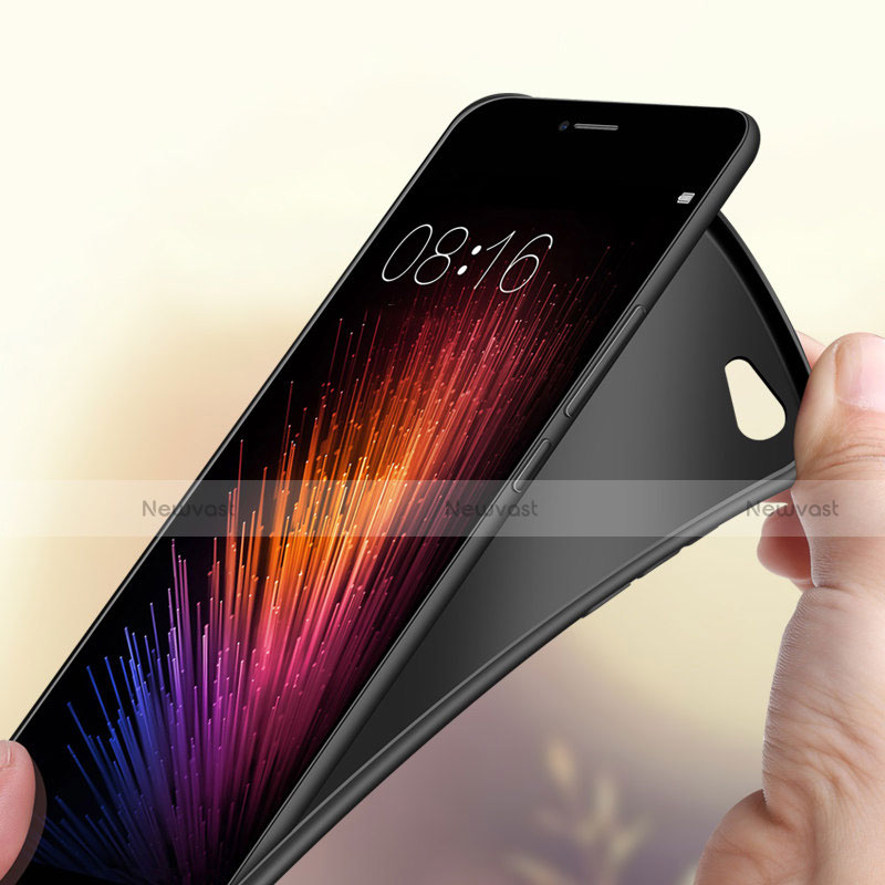 Ultra-thin Silicone Gel Soft Case with Finger Ring Stand for Xiaomi Redmi Note 5A Prime Black