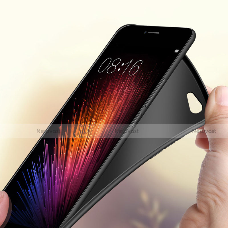 Ultra-thin Silicone Gel Soft Case with Finger Ring Stand for Xiaomi Redmi Y1 Black