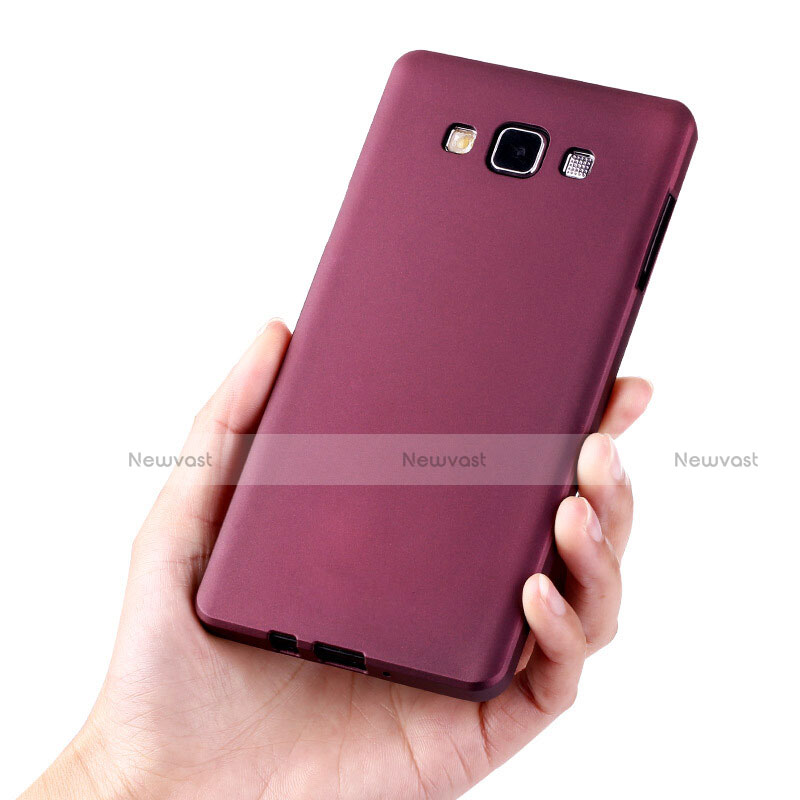 Ultra-thin Silicone Gel Soft Cover for Samsung Galaxy A7 Duos SM-A700F A700FD Purple