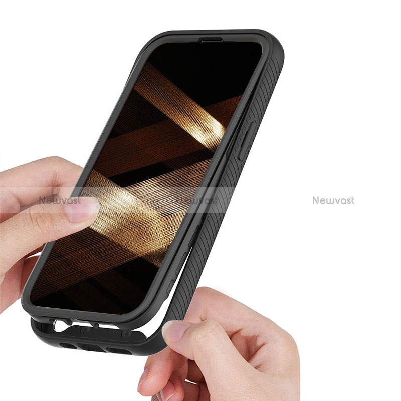 Ultra-thin Silicone Gel Soft Matte Finish Front and Back Case 360 Degrees Cover for Apple iPhone 15