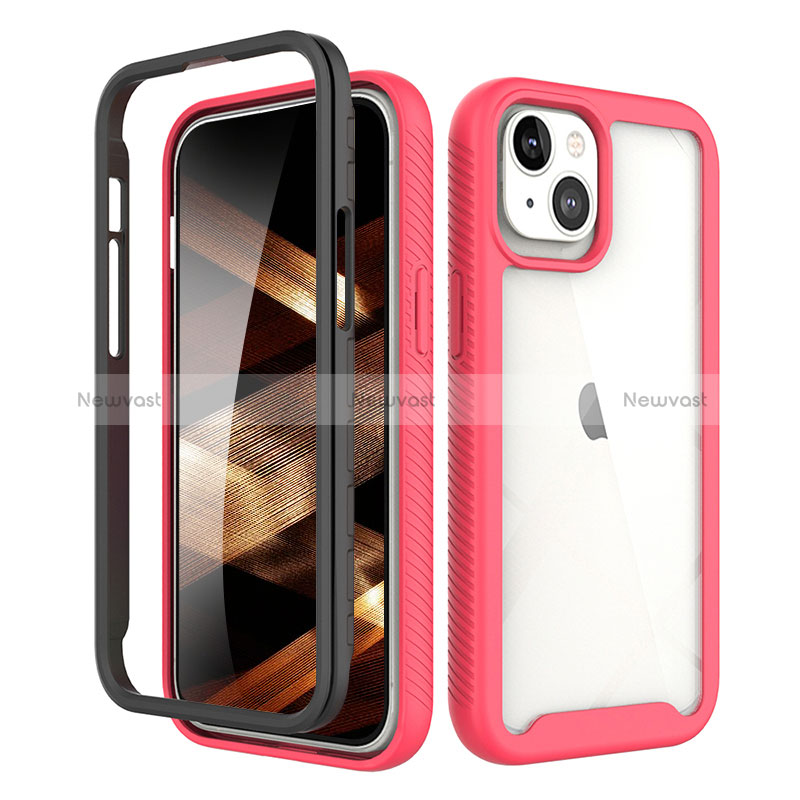 Ultra-thin Silicone Gel Soft Matte Finish Front and Back Case 360 Degrees Cover for Apple iPhone 15
