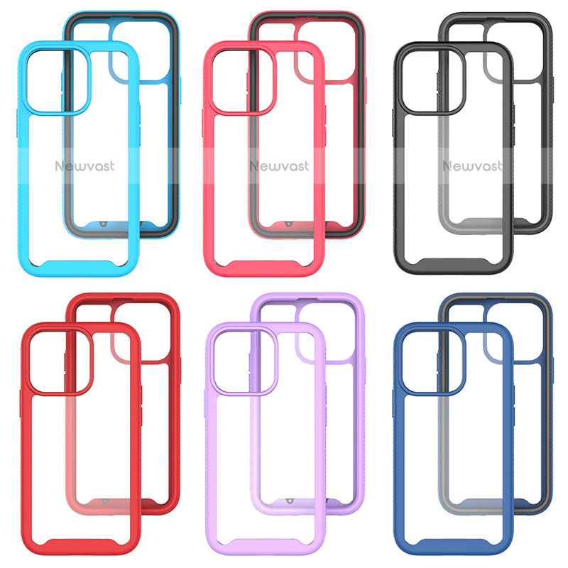 Ultra-thin Silicone Gel Soft Matte Finish Front and Back Case 360 Degrees Cover for Apple iPhone 15 Pro