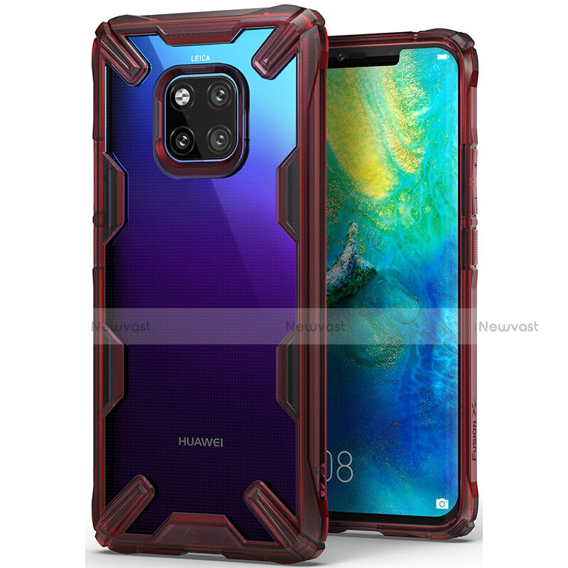 Ultra-thin Silicone Gel Soft Matte Finish Front and Back Case 360 Degrees Cover for Huawei Mate 20 Pro Red