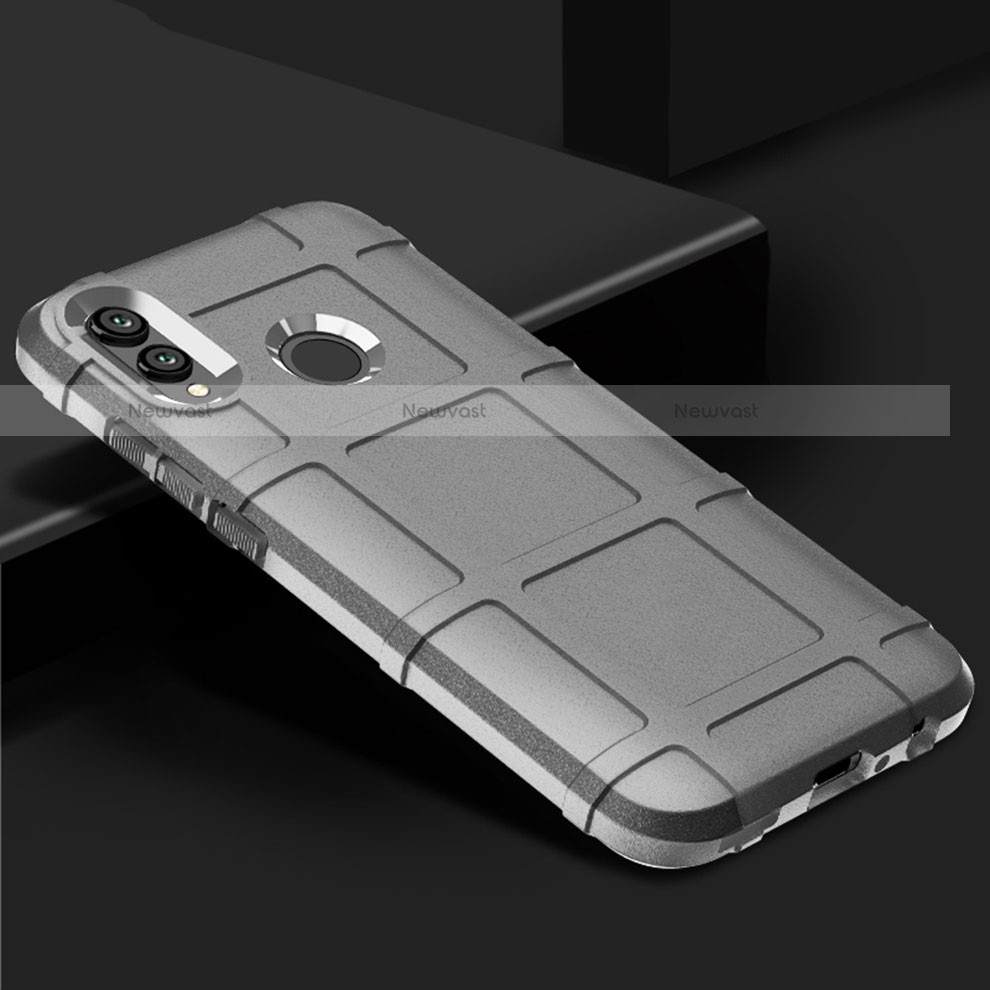 Ultra-thin Silicone Gel Soft Matte Finish Front and Back Case 360 Degrees Cover for Huawei P Smart (2019) Silver