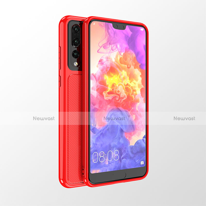 Ultra-thin Silicone Gel Soft Matte Finish Front and Back Case 360 Degrees Cover for Huawei P20 Pro Red