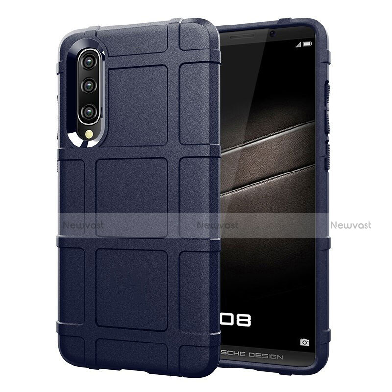 Ultra-thin Silicone Gel Soft Matte Finish Front and Back Case 360 Degrees Cover for Huawei P30 Blue