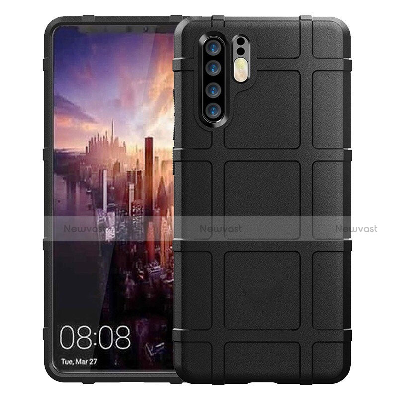 Ultra-thin Silicone Gel Soft Matte Finish Front and Back Case 360 Degrees Cover for Huawei P30 Pro New Edition Black