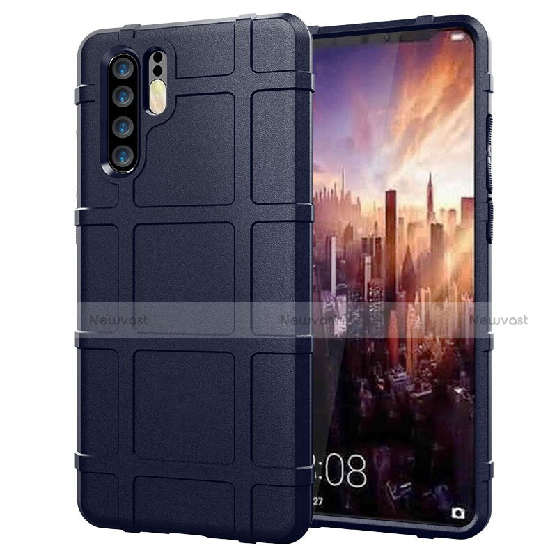 Ultra-thin Silicone Gel Soft Matte Finish Front and Back Case 360 Degrees Cover for Huawei P30 Pro New Edition Blue