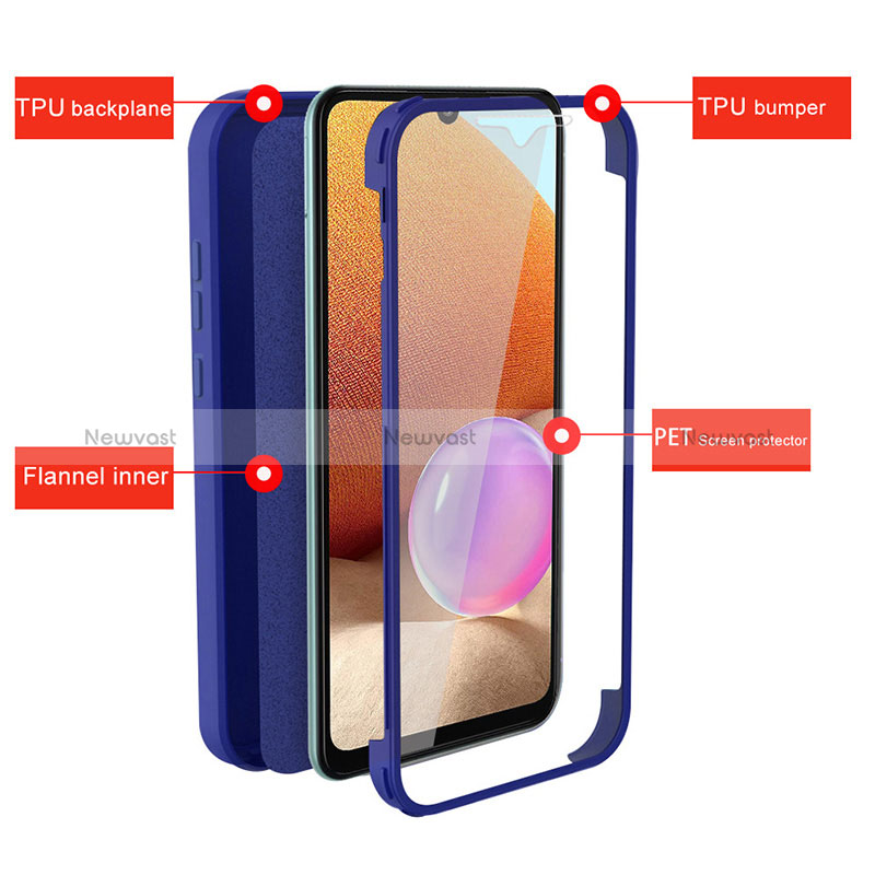 Ultra-thin Silicone Gel Soft Matte Finish Front and Back Case 360 Degrees Cover for Samsung Galaxy A32 4G