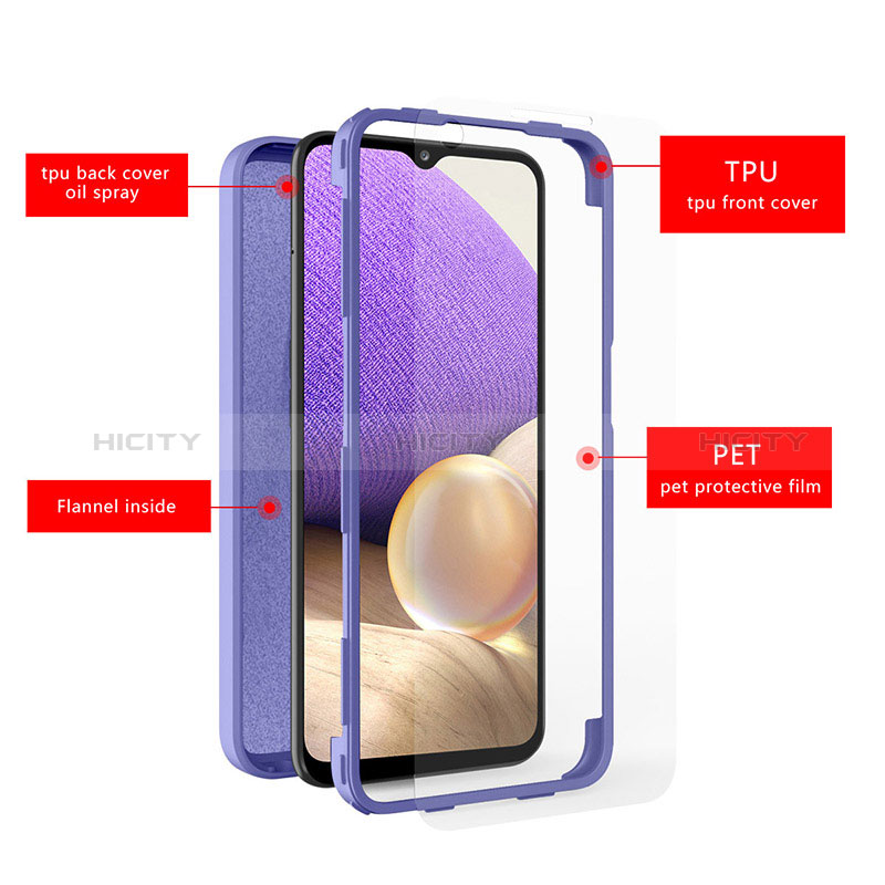 Ultra-thin Silicone Gel Soft Matte Finish Front and Back Case 360 Degrees Cover for Samsung Galaxy A72 4G