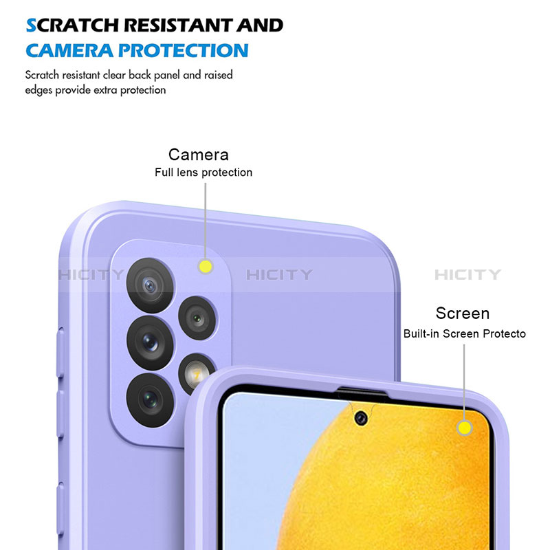 Ultra-thin Silicone Gel Soft Matte Finish Front and Back Case 360 Degrees Cover for Samsung Galaxy A72 4G