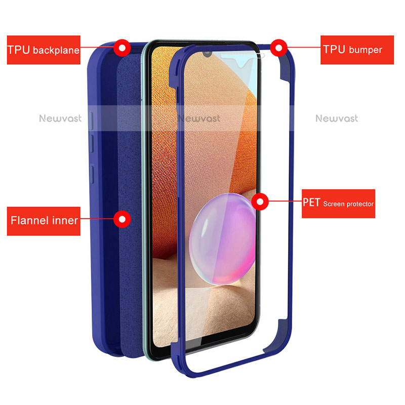 Ultra-thin Silicone Gel Soft Matte Finish Front and Back Case 360 Degrees Cover for Samsung Galaxy M32 5G