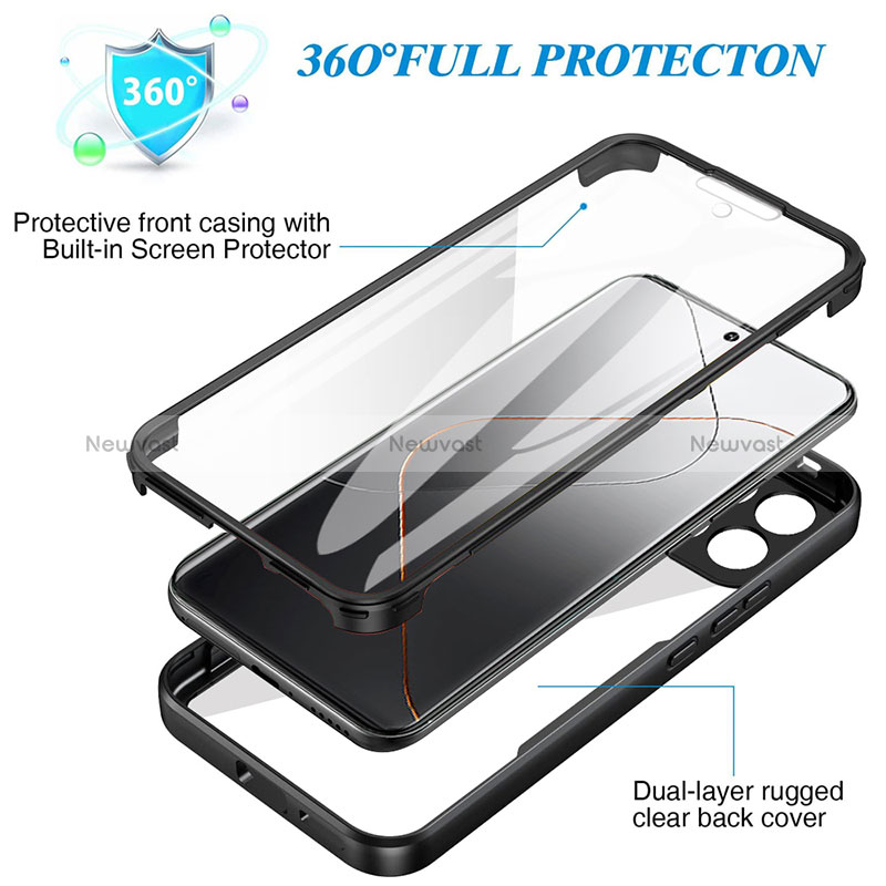 Ultra-thin Silicone Gel Soft Matte Finish Front and Back Case 360 Degrees Cover for Xiaomi Mi 14 Pro 5G