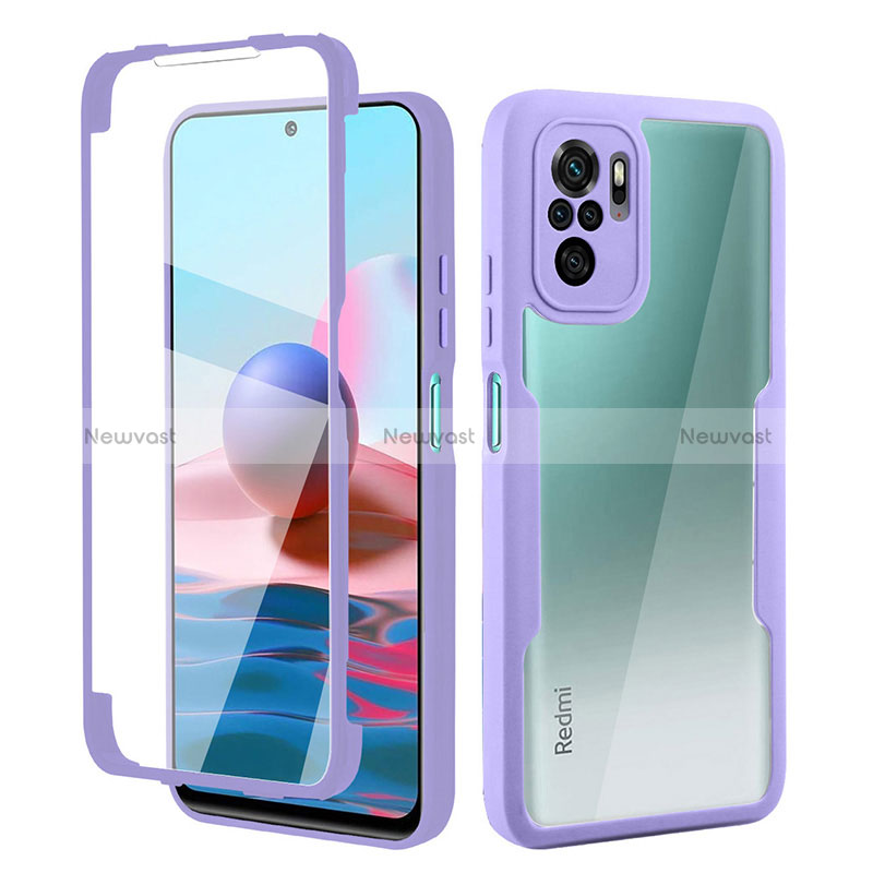 Ultra-thin Silicone Gel Soft Matte Finish Front and Back Case 360 Degrees Cover for Xiaomi Redmi Note 10 4G