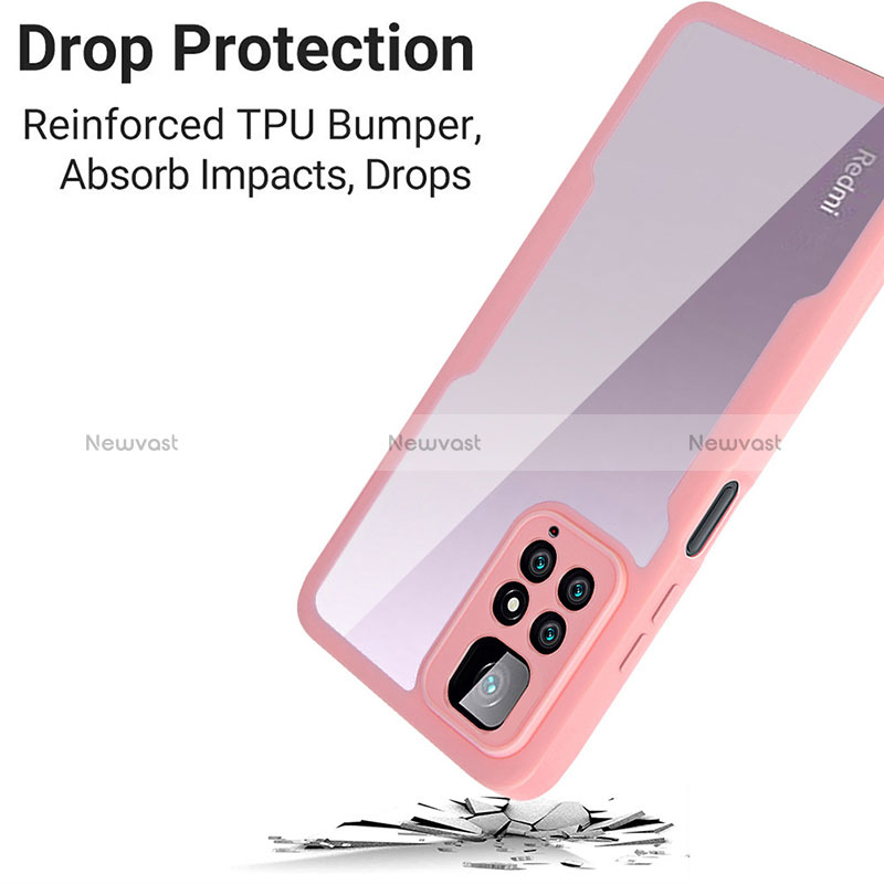 Ultra-thin Silicone Gel Soft Matte Finish Front and Back Case 360 Degrees Cover for Xiaomi Redmi Note 11 4G (2022)