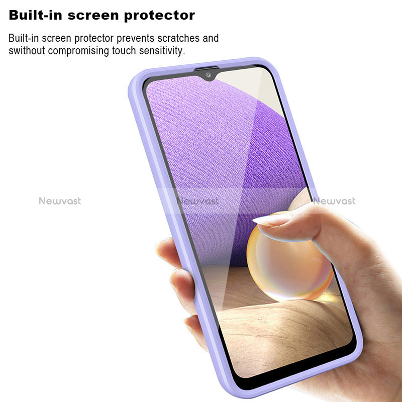 Ultra-thin Silicone Gel Soft Matte Finish Front and Back Case 360 Degrees Cover MJ1 for Samsung Galaxy A32 4G