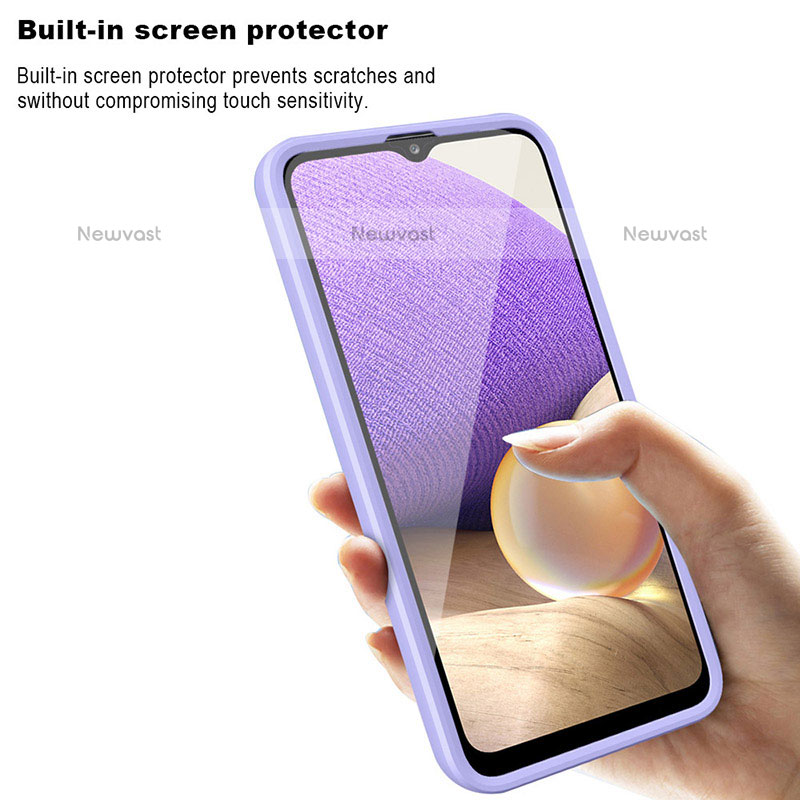 Ultra-thin Silicone Gel Soft Matte Finish Front and Back Case 360 Degrees Cover MJ1 for Samsung Galaxy M32 5G