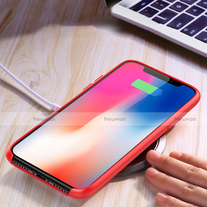 Ultra-thin Silicone TPU Soft Case 360 Degrees for Apple iPhone Xs Red